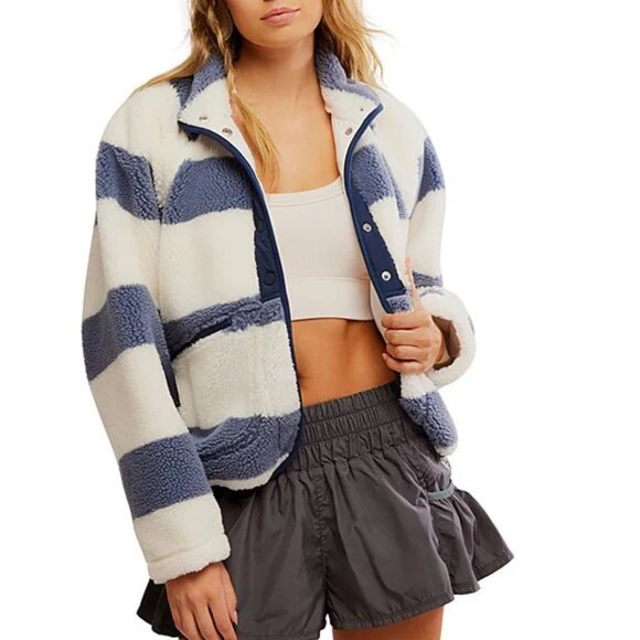 FP Movement Rocky Ridge Stripe Printed Color Rugby Stripes Combo Ivory - Picture 1 of 4